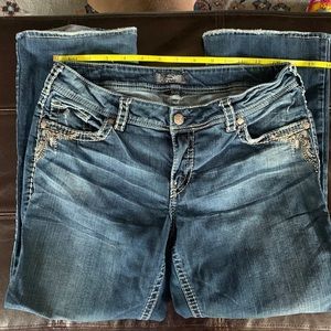 Silver Suki thick stitch bootcut jeans size 16/32